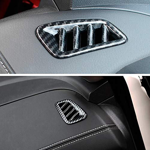 Carbon Fiber Print Interior Trim Air Vent Outlet Steering Wheel Gear Shift Knob Armrest Window Switch for Nissan Sentra 20202025 Carbon Fiber Print UP Air Vent 2Pcs