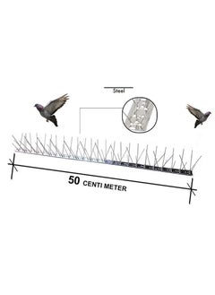 50 cm Stainless Steel Bird Spikes for Pigeons and Other Small Birds, Protect Your Roof, Fence, Walls Contains No Plastic