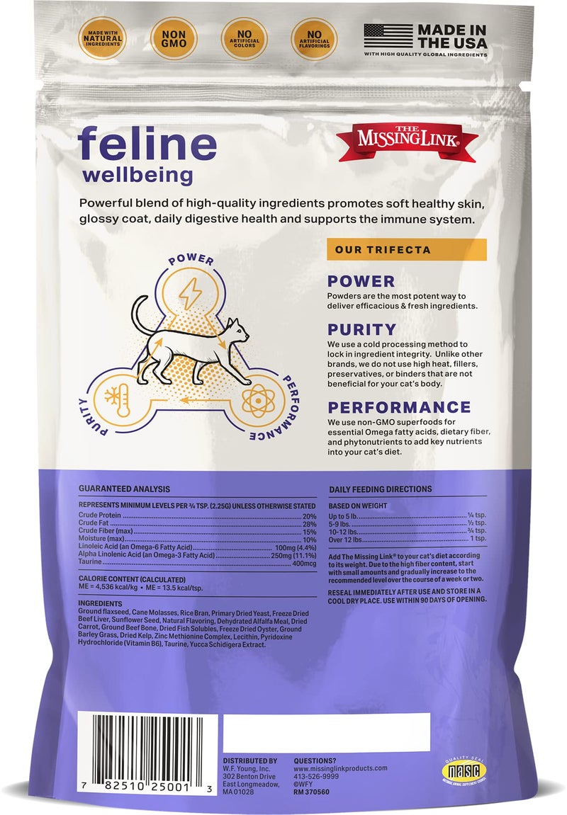 The Missing Link مسحوق مكملات الغذاء الفائقة للقطط من ذا ميسينغ لينك 6 أونصات، مصمم من قبل الأطباء البيطريين، أوميغا 3 و 6 متوازن لصحة الجلد والفرو، الهضم، المناعة وصحة القطط العامة - Image 4