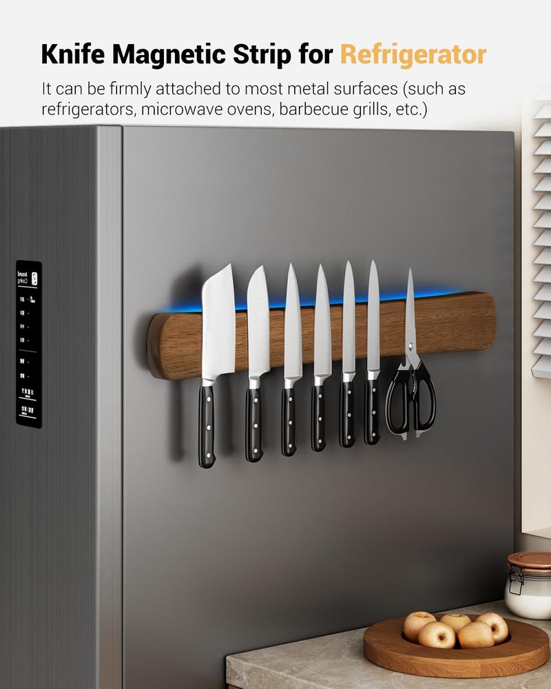 Swaitee Magnetic Knife Holder for Wall, 24 Inch Extra Large Wood Knife Strip with Strong Magnetism, Space Saver Organizer for Farmhouse/Restaurant Kitchen, Housewarming Gifts - Image 5