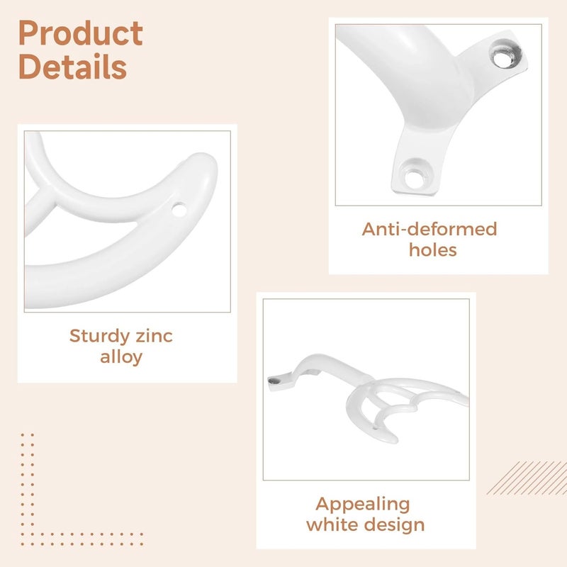 White 5-Pack Ceiling Fan Blade Arms for Fan Blade Replacement with Mounting Hardware - Image 2