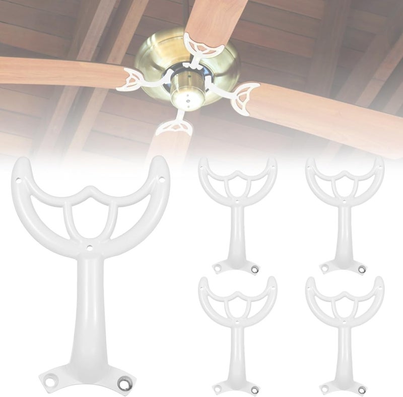 White 5-Pack Ceiling Fan Blade Arms for Fan Blade Replacement with Mounting Hardware - Image 1