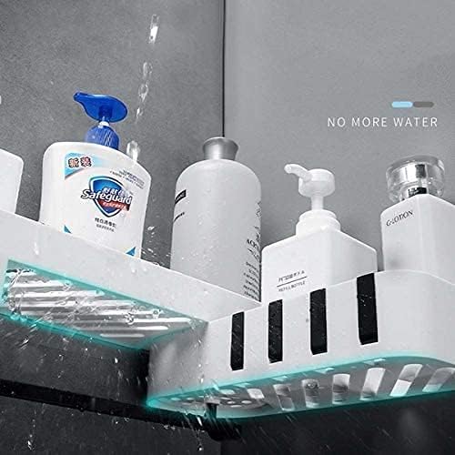 MELUDI Multi Use Bathroom Shelf Plastic Bathroom ShelfKitchen ShelfBathroom Shelf and RackSoap Drainer Storage Rack Sink Sponge Holder with Hidden HooksMulti Storage Shelf Assorted - Image 5