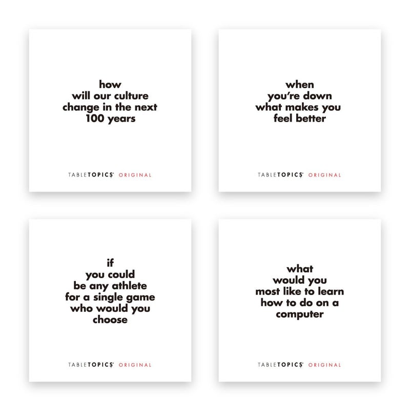 TableTopics - The Original - Conversation Starter Cards - 135 Questions to Break the Ice & Build Connection with Friends, Family, Workmates at Home, Parties, & Meetings - Image 5