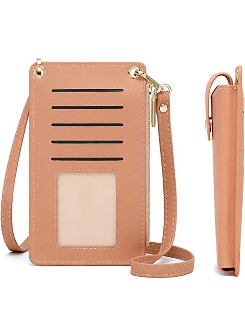 Rock Pow - Womens Cellphone Crossbody Bag Small Light Leather Shoulder Purse Handbag Card Wallet Lanyard Case Girls Satchel Pouch - Image 1