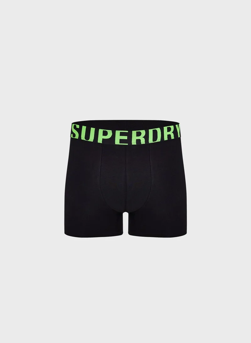 Superdry 2 Pack Logo Band Boxers