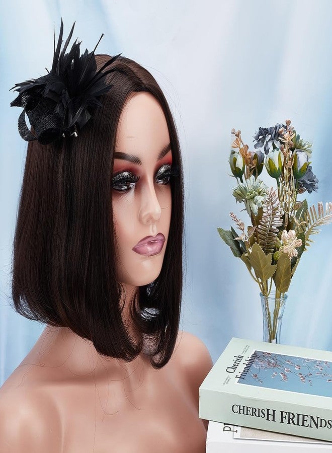 FINGERINSPIRE مشبك شعر ريش FINGERINSPIRE للنساء أسود من طراز 1920s فلابر قطعة رأس مشبك شعر لحفلات الريش مشابك شعر عتيقة ريشة فاسيناتور دبوس شعر لملابس الكوسبلاي حفلات الرقص عيد الميلاد - Image 5