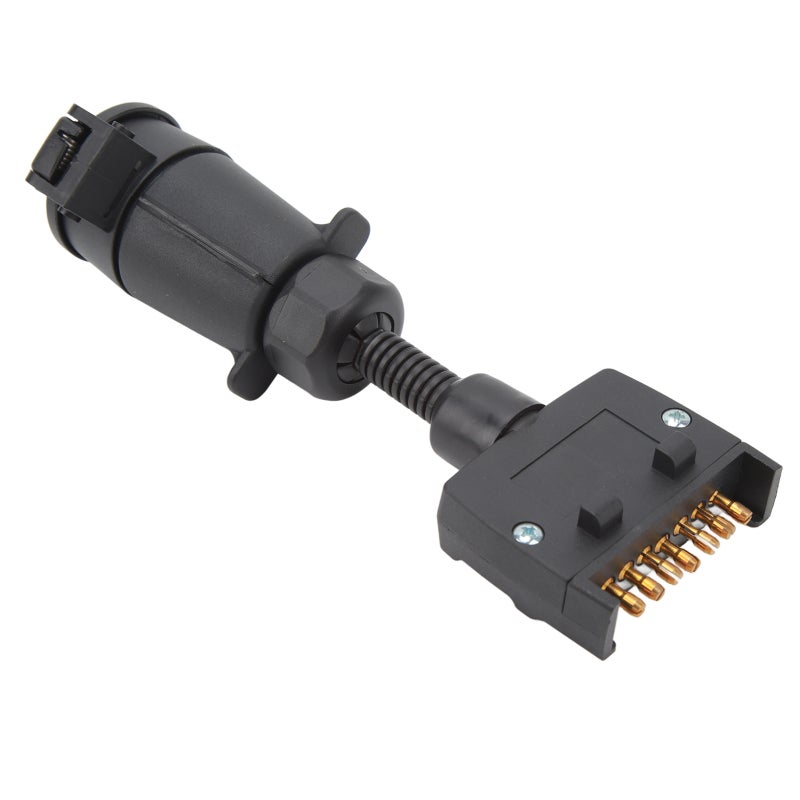 7 Pin Trailer Adapter Plug ABS Metal Waterproof Wiring Connector - Durable Weatherproof Stable Connection for Caravans Boats Trailers - Image 4