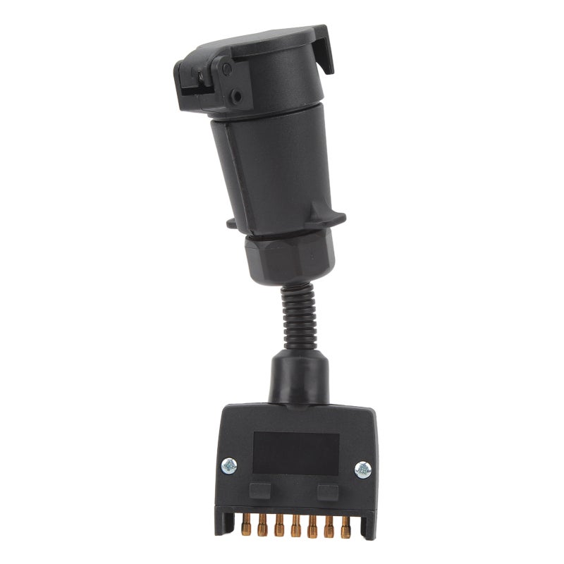 7 Pin Trailer Adapter Plug ABS Metal Waterproof Wiring Connector - Durable Weatherproof Stable Connection for Caravans Boats Trailers - Image 1