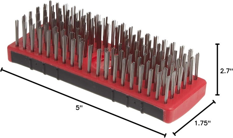 Red Devil 4166 7-Inch Soft Grip Stainless Steel Scrub Brush - Image 5