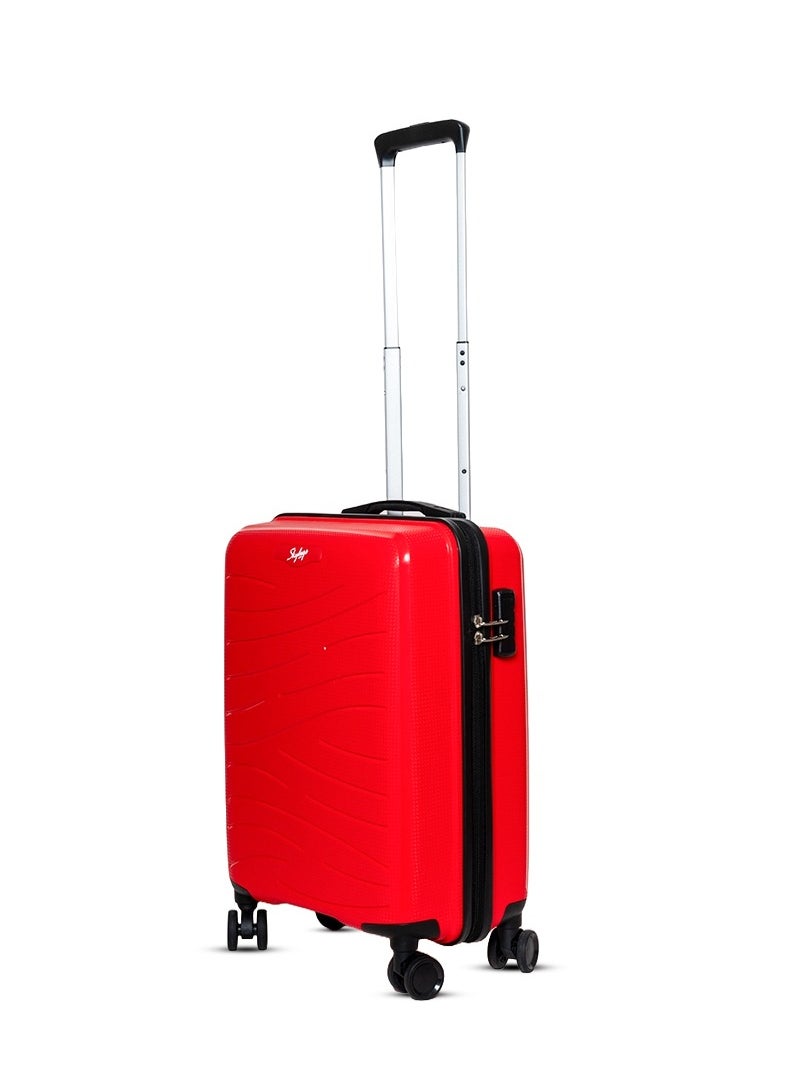 Skybags - Set of 3 Polypropylene Solid Pattern Maxx 8W Luggage Trolly 360°|4 Wheeler| Cabin-55cm Medium-67, Large-79cm, Red - Image 1