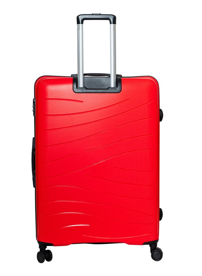 Skybags - Set of 3 Polypropylene Solid Pattern Maxx 8W Luggage Trolly 360°|4 Wheeler| Cabin-55cm Medium-67, Large-79cm, Red - Image 1