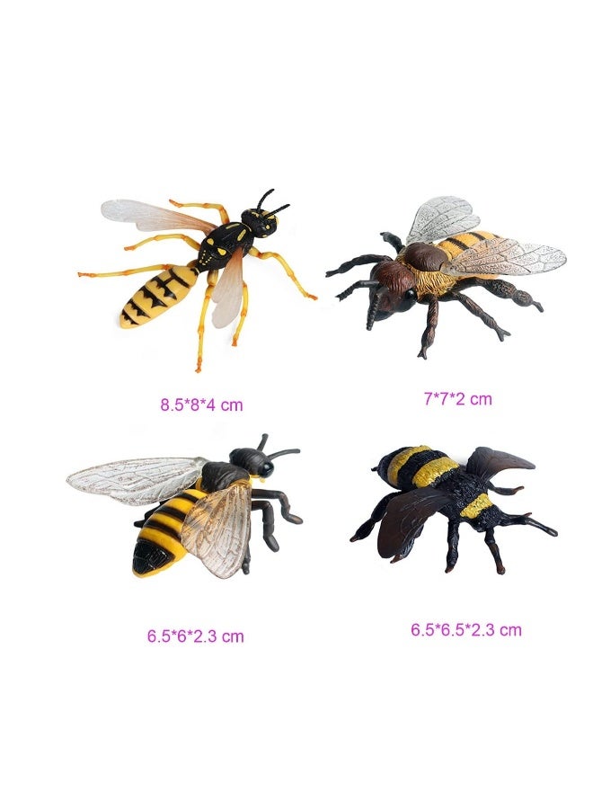 Bee Figurines Honeybee Insect Toy, Science Project, Cake Topper, Early Educational Toys Birthday for Toddlers Kids Age 3 4 5 - Image 4