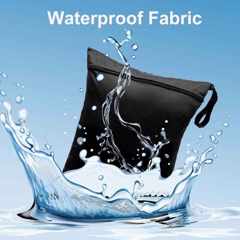 Tealbee 2Pcs Wet Dry Bags 11.6x13.8 inch Wet Dirty Laundry Bag Waterproof Dry Wet Bag Cloth Nappy Wet Bags Changing Bag Organiser Pouches Cloth Diaper Bag for Babies Swimming Camping Travel Gym Workout Beach - Image 2