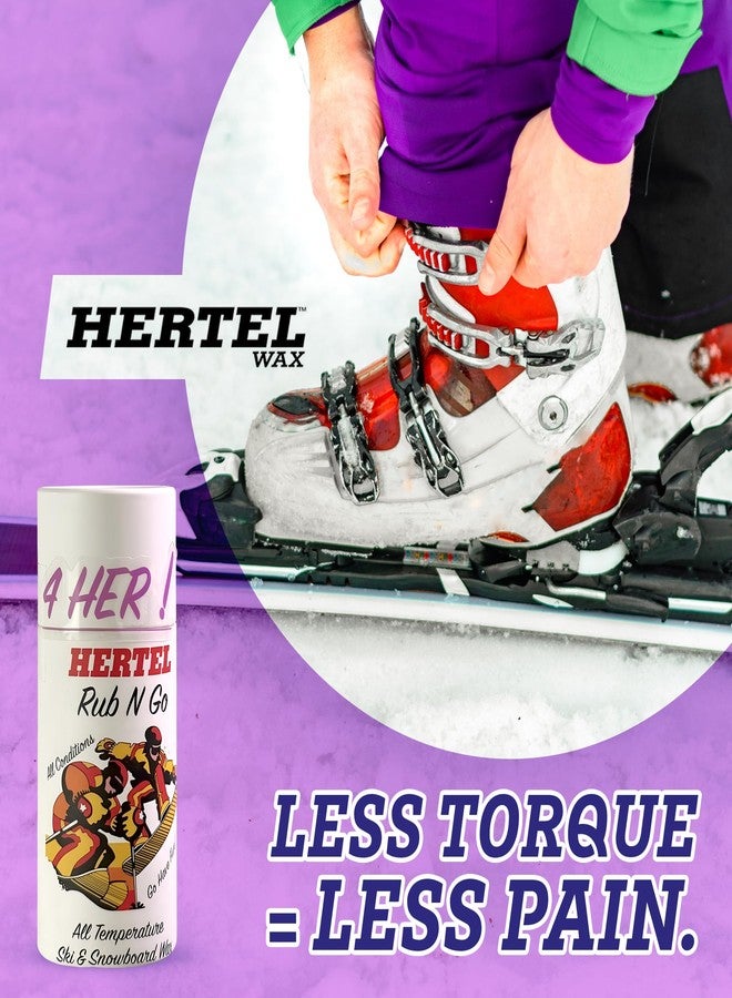 Hertel Wax 4HER Rub-N-Go All-Temperature Ski & Snowboard Wax - Designed for Women's Biomechanics, Trusted by Everyone. Up to 8 applications or more. USA. Since 1974. - Image 3