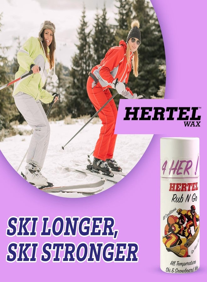 Hertel Wax 4HER Rub-N-Go All-Temperature Ski & Snowboard Wax - Designed for Women's Biomechanics, Trusted by Everyone. Up to 8 applications or more. USA. Since 1974. - Image 4