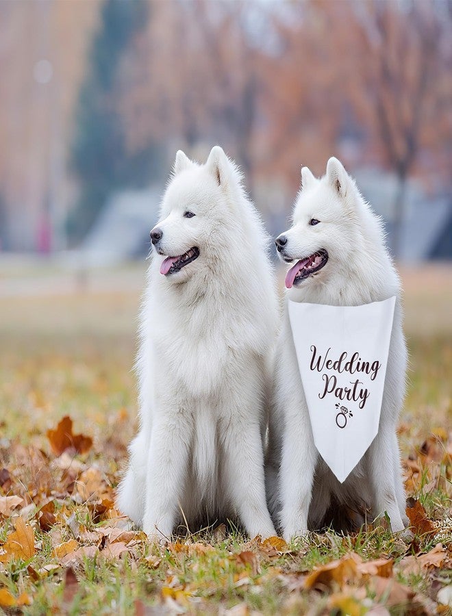 NICENEEDED NICENEEEDED 2 PCS Dog Engagement Announcement, My Humans are Gettings Married Dog Bandnana Wedding Party Pet Scarf, Adjustable Triangle Wedding Photo Prop for Pet Accessories - Image 2