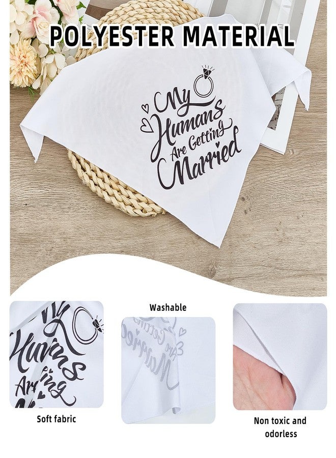 NICENEEDED NICENEEEDED 2 PCS Dog Engagement Announcement, My Humans are Gettings Married Dog Bandnana Wedding Party Pet Scarf, Adjustable Triangle Wedding Photo Prop for Pet Accessories - Image 5