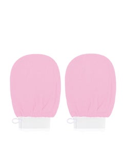 Generic 2 PC Korean Washcloth Skincare Remover Deep Scrub Loofah Cleansing Mitts Exfoliate Cloth Exfoliation Scrubbing Bath Shower Soap Sponge Hand Towel(pink)  - Image 1
