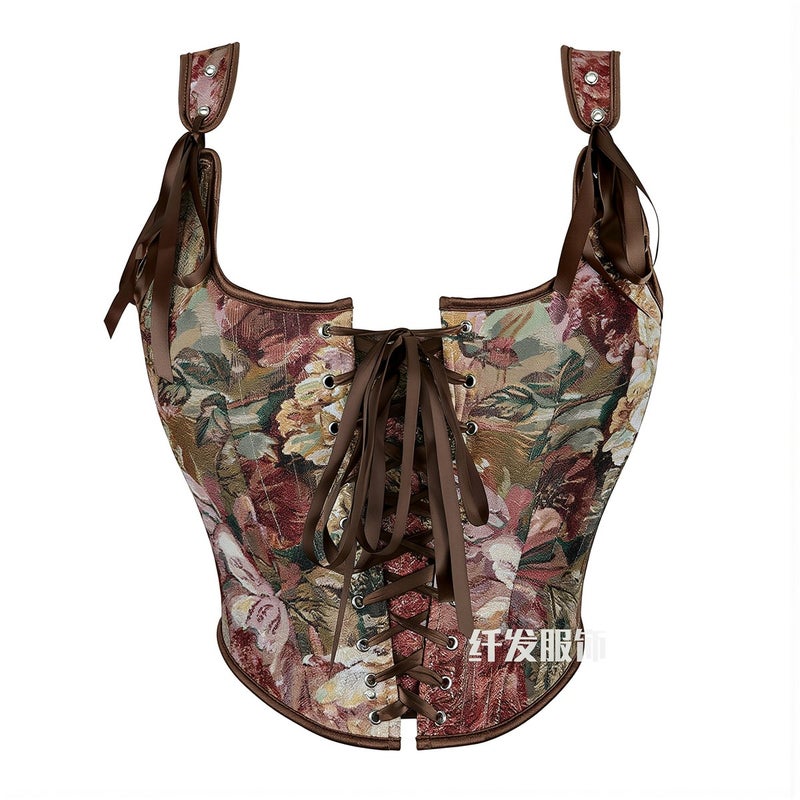 Corset Top Waist Shaper Lace Up Adjustable Body Shaper Shapewear 3XL - Image 5