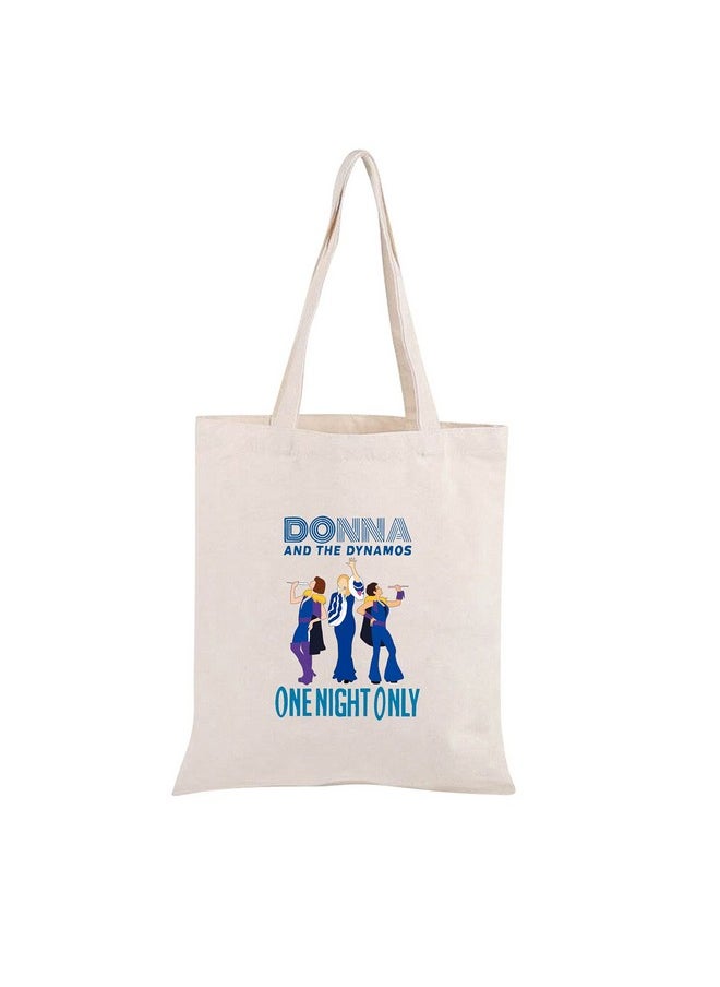 TOBGBE Music Inspired Gift Donna And The Dynamos Gift Here We Go Again Makeup Bag Women Power Gift Drama Fans Gifts Music Lover Bag（ Donna Mia Tote）  - Image 2