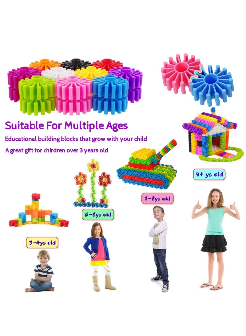 Y&D SYOSI Gears Interlocking Learning Set STEM Construction Toy Kit Building Kids Toys for Preschool Boys and Girls Aged 3 Up Creativity 180 Pcs 10 Colors  - Image 4