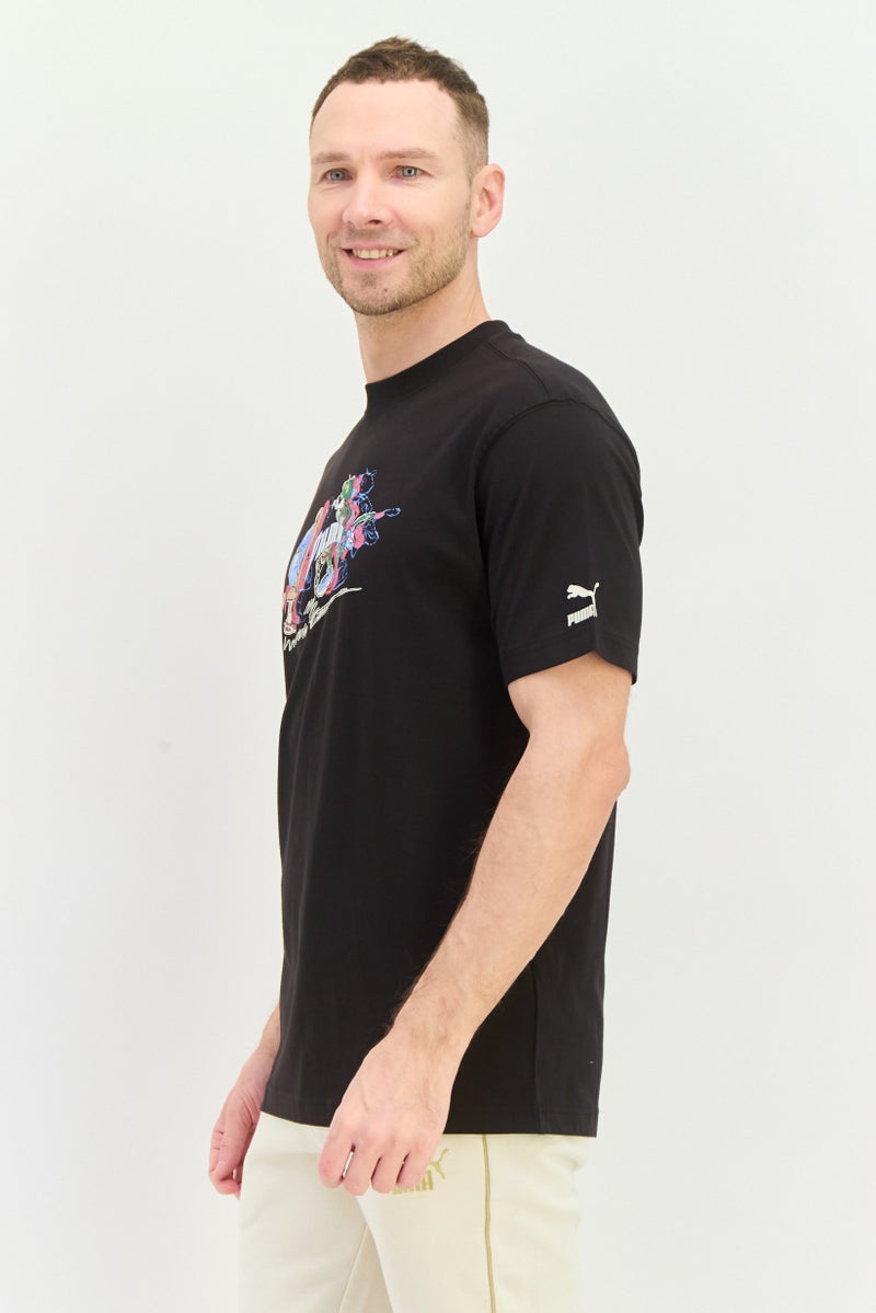 PUMA Men Relaxed Fit Short Sleeves Outdoor T-Shirt, Black - Image 2