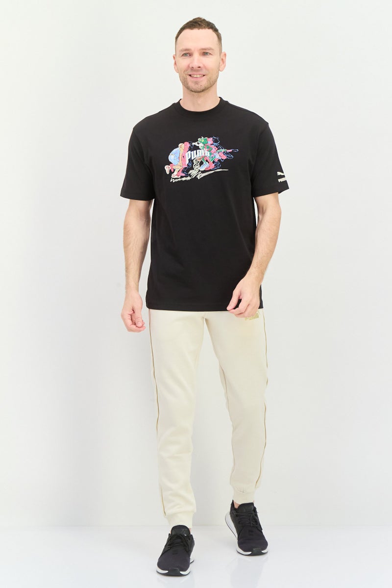 PUMA Men Relaxed Fit Short Sleeves Outdoor T-Shirt, Black - Image 4