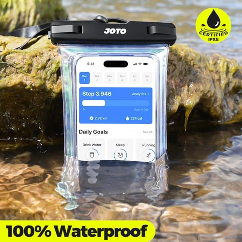 JOTO Up to 7 Universal Waterproof Phone Case for iPhone 16 15 14 13 Plus Pro Max IPX8 Cellphone Dry Bag 12 11 Pro Max XR X 8 7 6S Plus SE Galaxy S23 S22 S21 S20 S20 S10 Plus Note Pixel Sparkle - Image 3