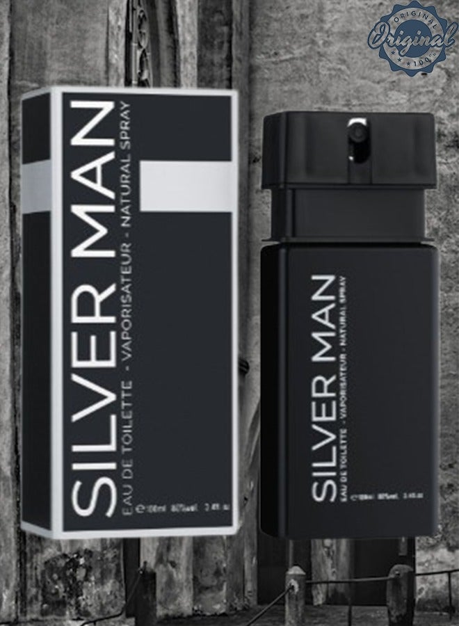 Silver 4 Pieces Silver Man Perfume 100ml EDT - Image 2
