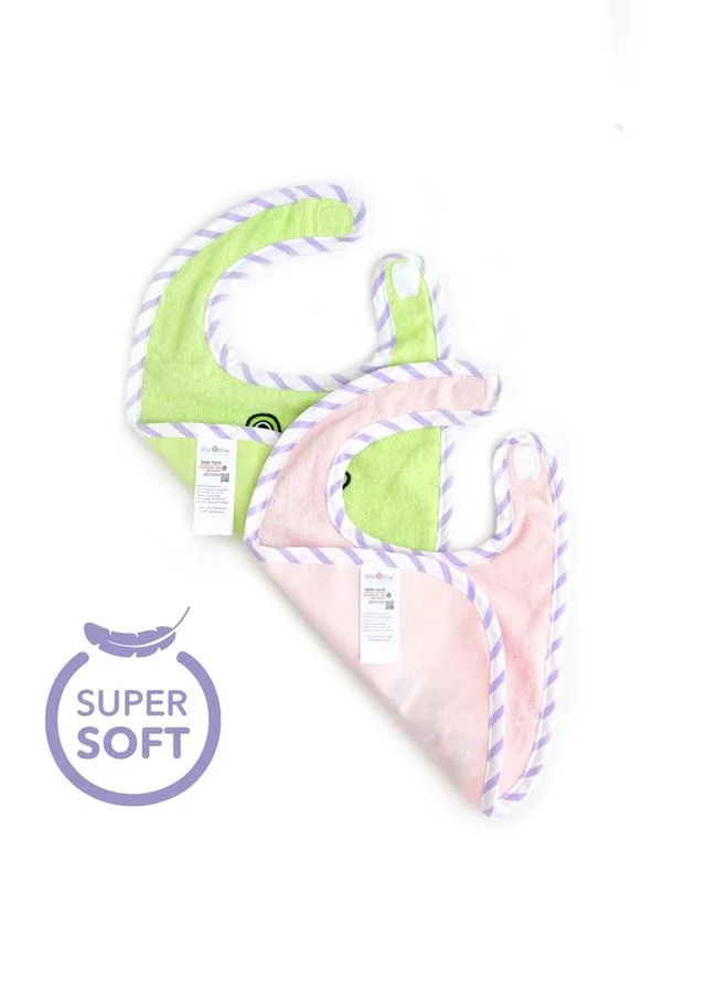 Milk&moo 2-Piece Chancin Rabbit and Cacha Frog Baby Muslin Bibs