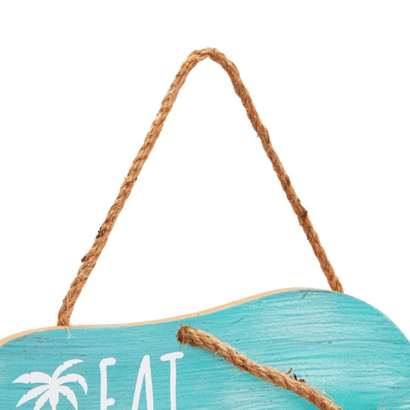 اوكونا اوتبوست Okuna Outpost 2 حزمة علامات الشاطئ الزخرفية للمنزل ديكور تناول الطعام شاطئ نوم كرر زخرفة فليب فليب لفناء المطبخ (10 × 23 بوصة) - Image 4