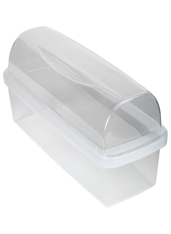Home-X Bread Storage Container - BPA Free, Transparent Plastic Bread Box - Bread Storage with Airtight Lid - Bread Keeper for Homemade Bread, Toast, and Cookies. Ideal for Travel and Holiday Treats - Image 2