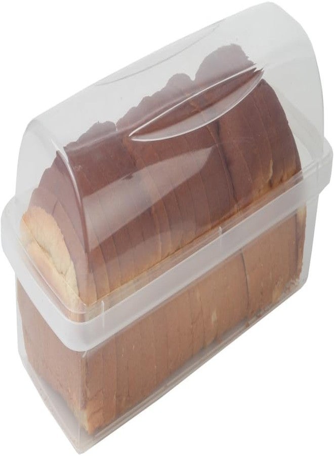 Home-X Bread Storage Container - BPA Free, Transparent Plastic Bread Box - Bread Storage with Airtight Lid - Bread Keeper for Homemade Bread, Toast, and Cookies. Ideal for Travel and Holiday Treats - Image 1