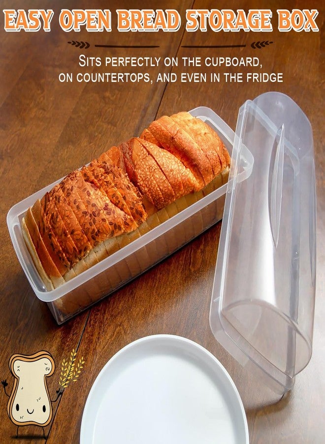 Home-X Bread Storage Container - BPA Free, Transparent Plastic Bread Box - Bread Storage with Airtight Lid - Bread Keeper for Homemade Bread, Toast, and Cookies. Ideal for Travel and Holiday Treats - Image 4
