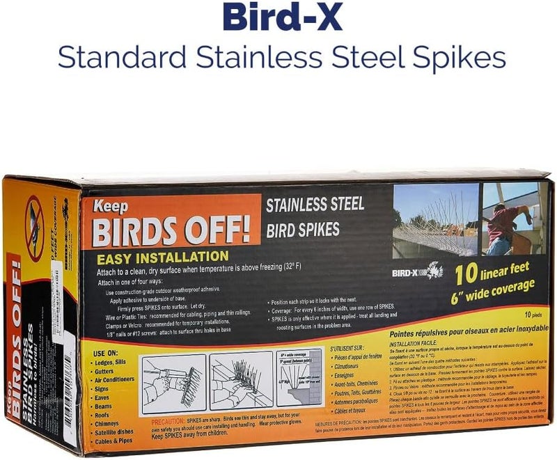 Bird-X Stainless Steel Bird Spikes - Image 1