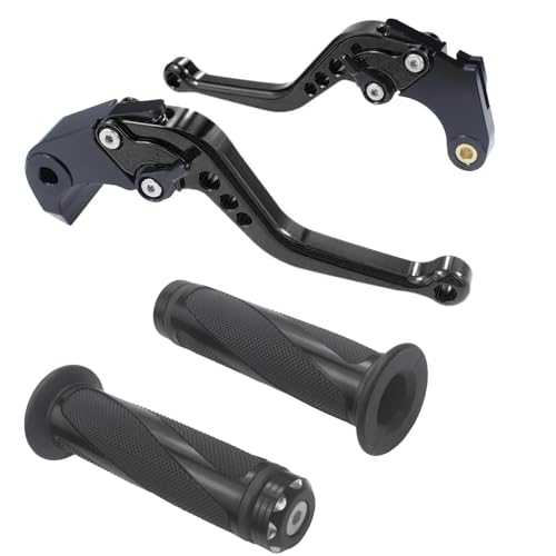 Adsspro CNC Aluminum Motorcycle Short Brake Clutch Levers Lever Handle Handlebar Grips for GSXR600 20062022 GSXR750 20062022 GSXR1000 20052006 GSXR1000 20092022 GSXS1000FSABS 20152022 Black - Image 1