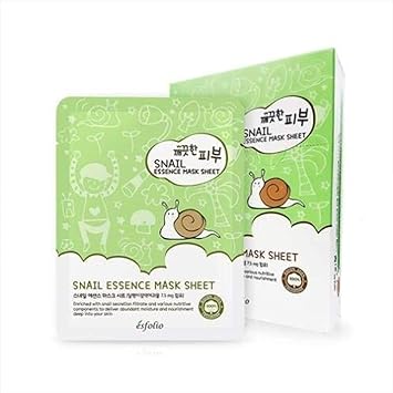 Esfolio Pure Skin Essence Mask Sheet AntiAging Rejuvenation Hydration Snail Pack of 10 - Image 4