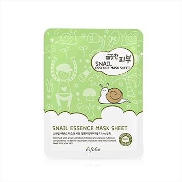 Esfolio Pure Skin Essence Mask Sheet AntiAging Rejuvenation Hydration Snail Pack of 10 - Image 3