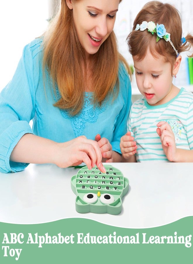 DEARIDAP Fidget Toys for Kids, Owl Shaped Silicone Squeeze Sensory Toys, Alphabet Bubble Stress Anxiety Relief Relax Tools for Kids Adults School Classroom Gift Party Favors (Green) - Image 3
