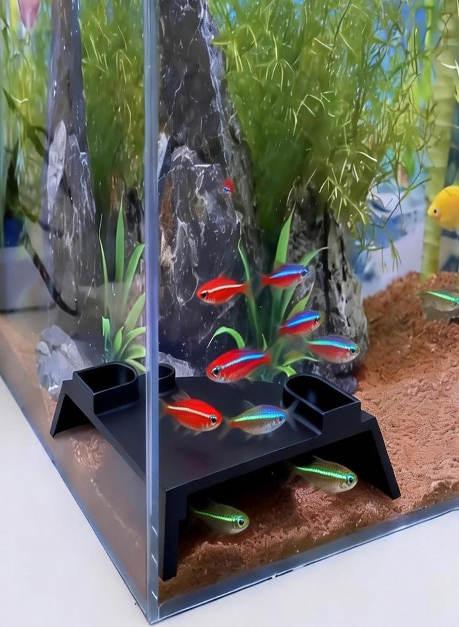 KASHUNUO Aquarium Underground Cave Decor: Fish Tank Corne Tunnel Hideout for Shrimp & Betta - Viewing Fish Under Gravel Cave Hide - for Fish Tank Creative Decor Enthusiast（White (Black) - Image 1