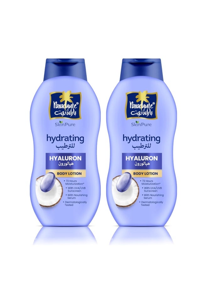 Parachute Hydrating Hyaluron Body Lotion 400ml X 2Pcs - Image 1