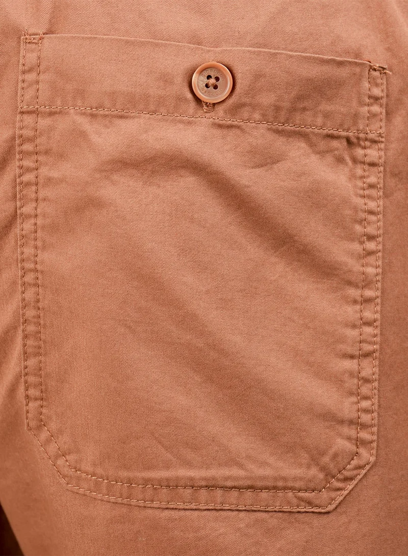 GIORDANO  Men's Cotton Twill Bermuda Shorts: Slim Fit, Elastic Waist, Ultimate Comfort for Men | Best Price UAE