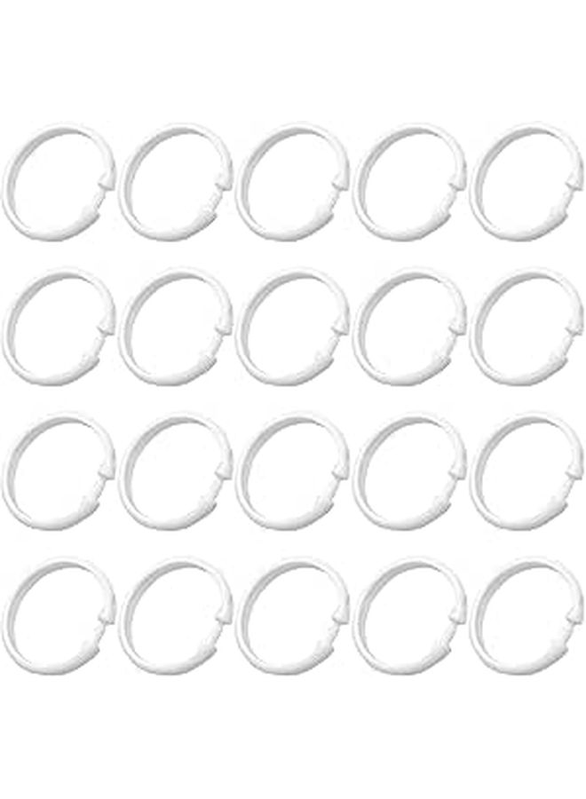 White O Shaped Shower Curtain Hooks And Plastic Rings Set 55pcs For Bathroom Rods And Drapes - Image 1