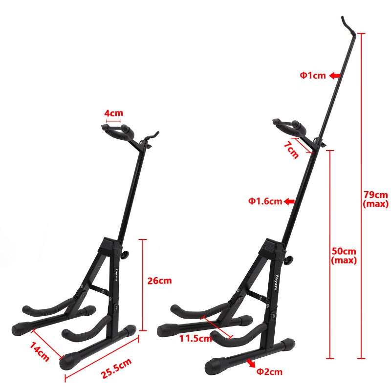 Rayzm Violin Stand with Bow Holder, Adjustable Portable Folding Tripod Metal Stand for Violin/Ukulele/Mandolin, Easy Installation - Image 4