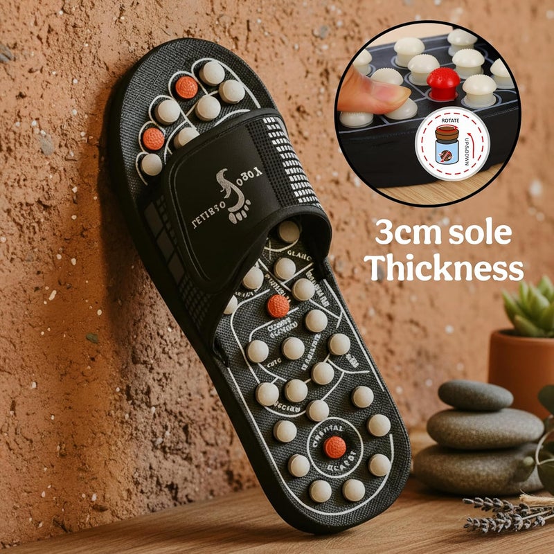 Vemlons acupressure slippers Yoga Paduka Spring Acupressure & Magnetic Therapy Acupressures Slippers Unisex Natural Foot Massager for Full Body Blood Circulation acupressure slippers for women & Men & (7) - Image 2