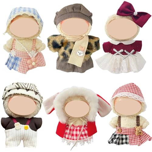 Ezcora Clothes for Doll 6 Pack Doll Outfits for 17cm Doll Perfect for Play and Display Accessories for Dolls Collectors No Dolls Set 6 - Image 1