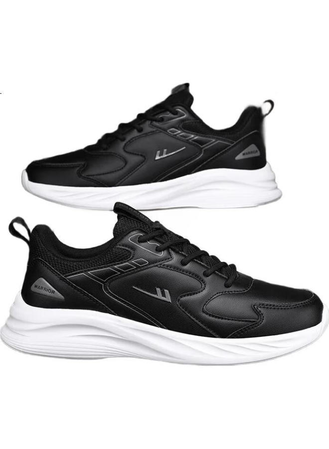 Pull Back Warrior Men'S Sports Shoes Spring Lightweight Casual White Shoes Men Black Size 44 - Image 1