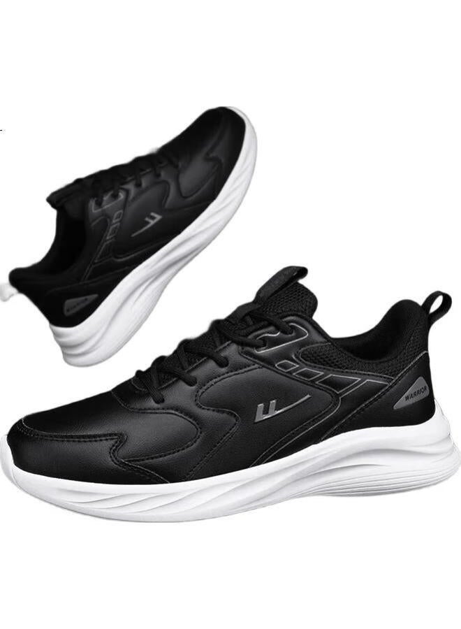Pull Back Warrior Men'S Sports Shoes Spring Lightweight Casual White Shoes Men Black Size 44 - Image 2