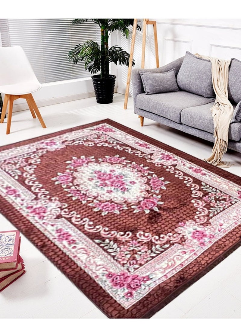 Stargold Portable Premium Carpet, High-Quality Premium Polyester Fabric, Foldable, Floral Design With Multiple Colors, Daily Use And Travel 200x300cm